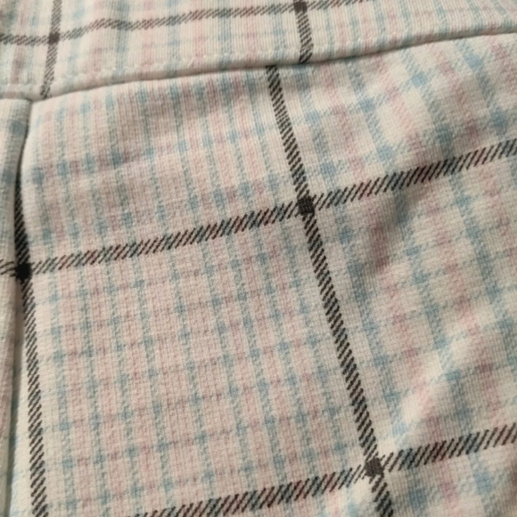 NWT Janie and Jack Plaid Ponte Button Cuff Pants, 2T - Picture 5 of 7